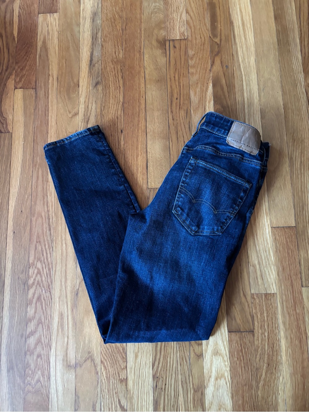 American Eagle Outfitters Dark Indigo Slim Straight Jeans